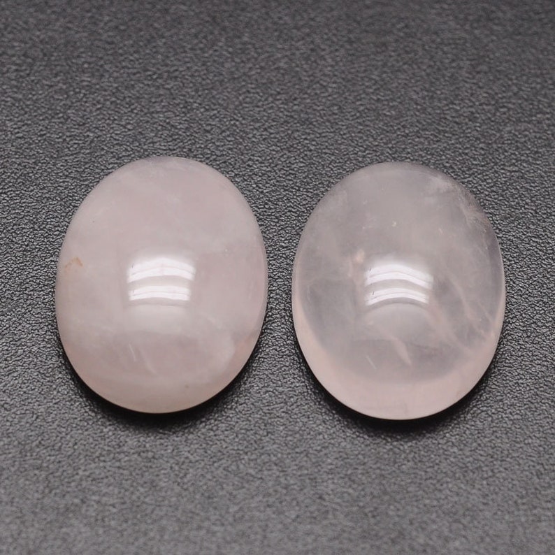 QUARTZ ROSE pierre naturelle en cabochon ovale en 10x8mm, 14x10mm, 18x13mm, 25x18mm et 40x30mm : création bijoux, macramé image 7