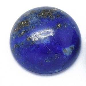 LAPIS LAZULI gemme pierre fine naturelle en cabochon rond en 8mm, 10mm, 16mm et 30mm : création bijoux, macramé et loisirs créatifs pour 1 pièce