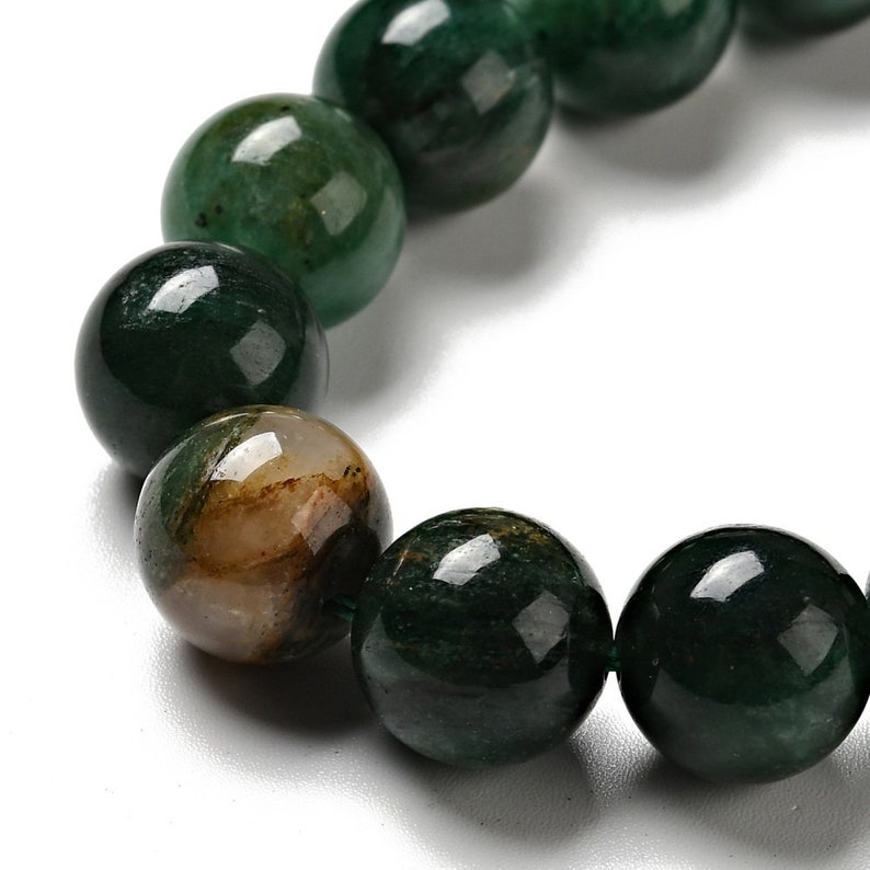 EMERAUDE gemme pierre fine naturelle en lot de perles rondes en 6mm 8mm 10mm : création bijoux & loisirs créatifs image 4