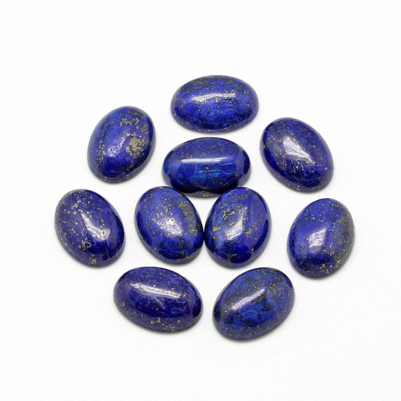 LAPIS LAZULI pierre naturelle cabochon ovale en 14x10mm, 18x13mm, 25x18mm et 40x30mm : création bijoux, macramé et loisirs créatifs image 8