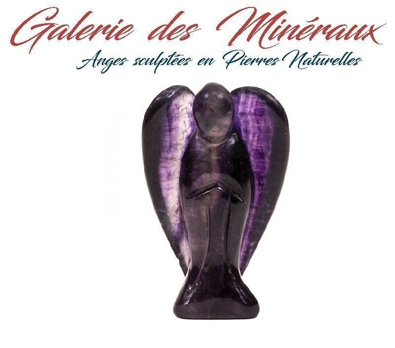 Ange Sculpté en Améthyste Pierre Naturelle & Minérale de Qualité Extra - 20Gr Lithothérapie Energies