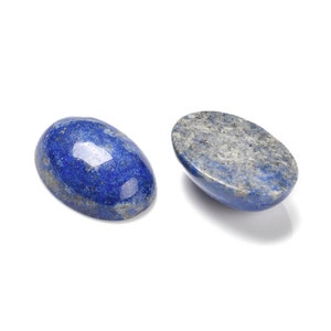 Cabochon ovale in pietra naturale LAPISLAZZULI in 14x10mm, 18x13mm, 25x18mm e 40x30mm: creazione di gioielli, macramè e hobby creativi immagine 7