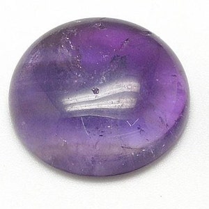 AMETHYSTE pierre naturelle en cabochon rond en 8mm, 10mm, 14mm, 16mm, 20mm et 30mm : création bijoux, macramé et loisirs créatifs 1 seule pièce