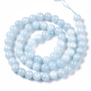 CALCEDOINE gemme pierre fine naturelle en lot de perles rondes en 6mm 8mm 10mm : création bijoux & loisirs créatifs image 5