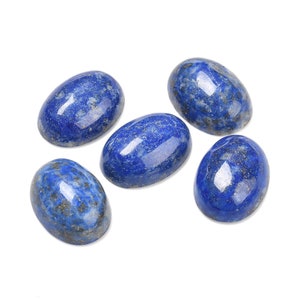 LAPIS LAZULI pierre naturelle cabochon ovale en 14x10mm, 18x13mm, 25x18mm et 40x30mm : création bijoux, macramé et loisirs créatifs image 5