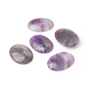 AMETHYSTE pierre naturelle en cabochon ovale en 14x10mm, 18x13mm, 25x18mm et 40x30mm : création bijoux, macramé et loisirs créatifs image 7