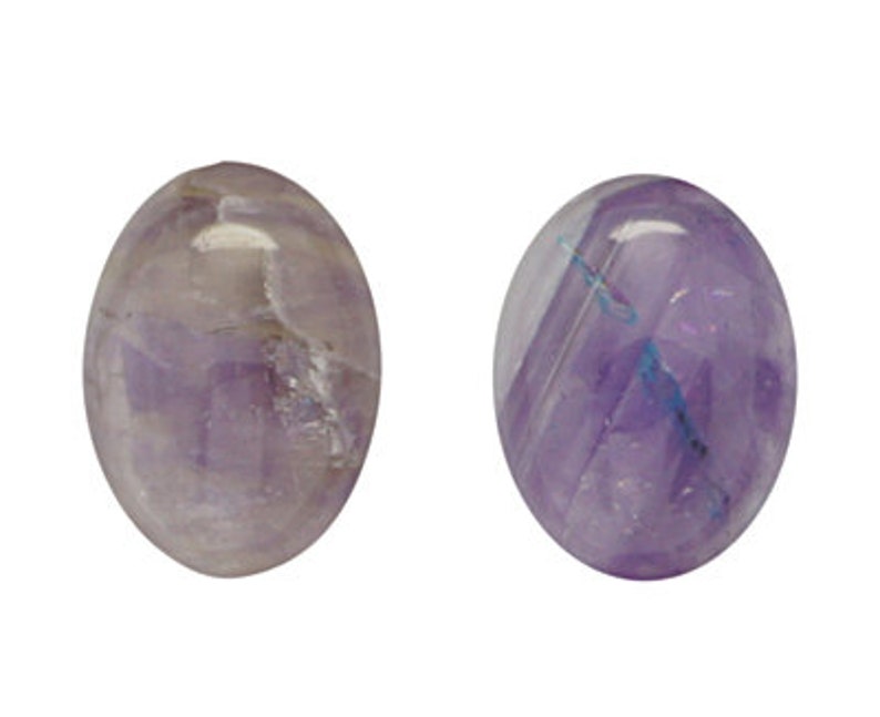 AMETHYSTE pierre naturelle en cabochon ovale en 14x10mm, 18x13mm, 25x18mm et 40x30mm : création bijoux, macramé et loisirs créatifs image 5