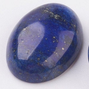 LAPIS LAZULI pierre naturelle cabochon ovale en 14x10mm, 18x13mm, 25x18mm et 40x30mm : création bijoux, macramé et loisirs créatifs 1 seule pièce