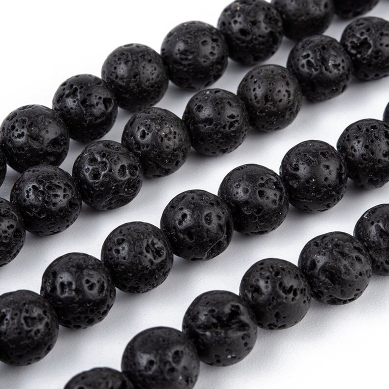 LAVA STONE gemstone natural stone in batch of round beads in 6mm 8mm 10mm: jewelry creation & creative hobbies image 6