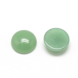 AVENTURINE VERTE gemme pierre fine naturelle en cabochon rond en 8mm, 10mm, 14mm et 20mm : création bijoux et loisirs créatifs image 3