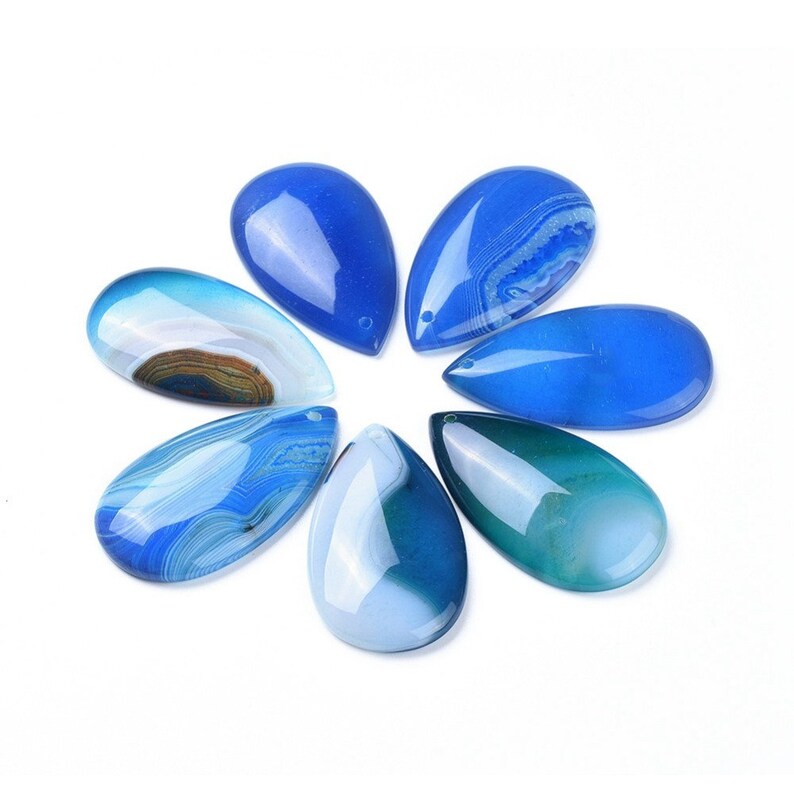 BLUE AGATE Natural Stone Pendant From 50 to 60 CARATS Extra Quality in