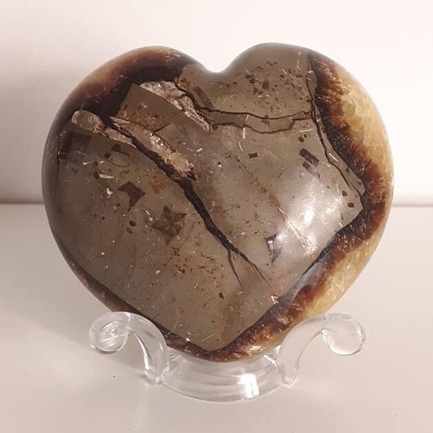 Cœur en Septaria Qualité Extra - 250Gr Lithothérapie Energies Positives