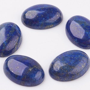 LAPIS LAZULI pierre naturelle cabochon ovale en 14x10mm, 18x13mm, 25x18mm et 40x30mm : création bijoux, macramé et loisirs créatifs image 2