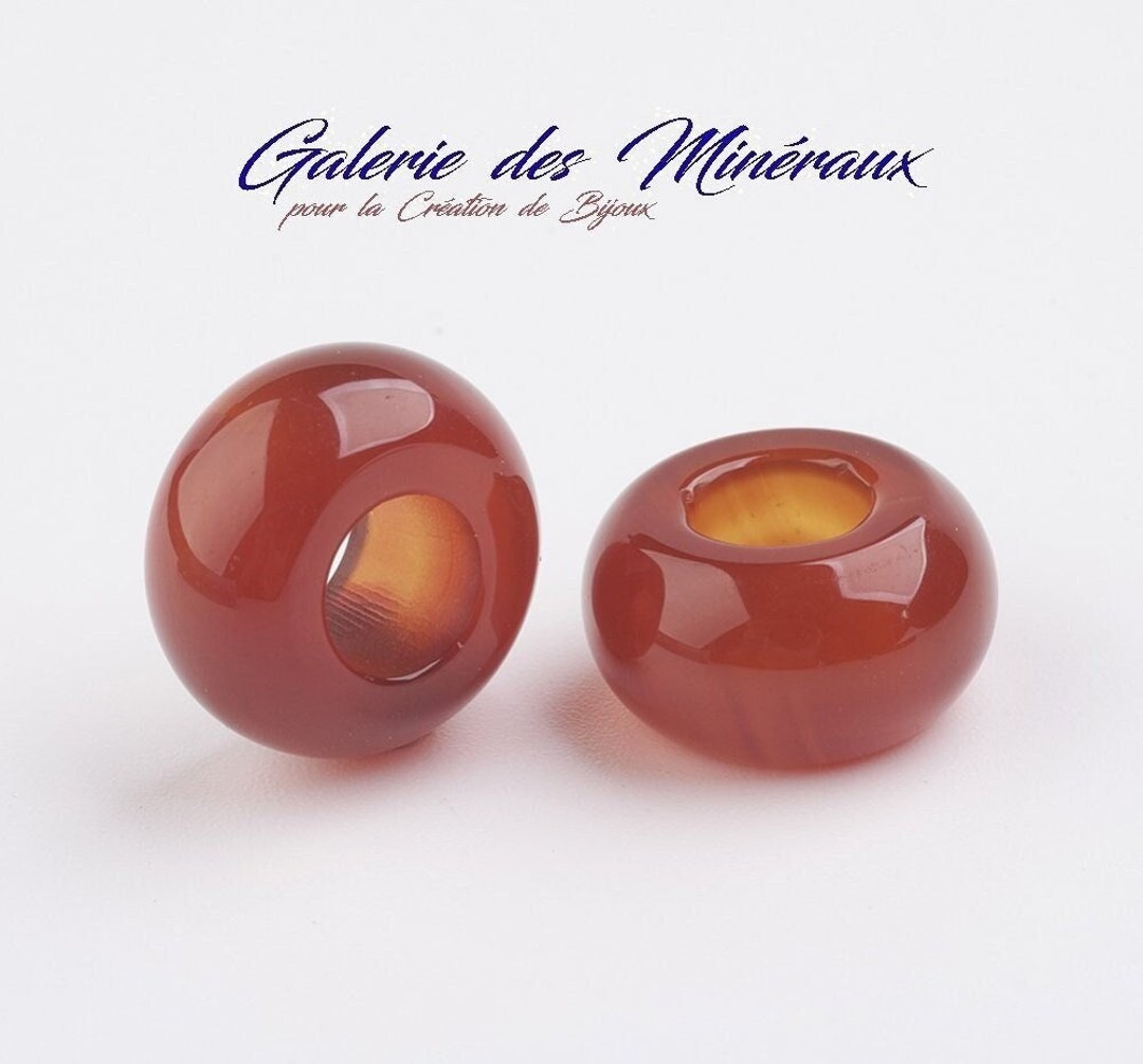 Perline Di Pietra Di Agata Corniola: Filo Di Pietre Preziose Rotonde Da 6 Mm A 16 Mm - Italia - Foto 9