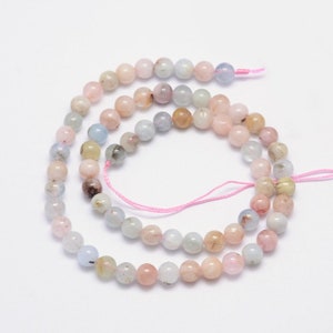 MORGANITE gem natural fine stone in batch of round beads in 6mm 8mm 10mm: jewelry creation & creative hobbies image 6