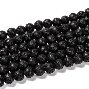 LAVA STONE gemstone natural stone in batch of round beads in 6mm 8mm 10mm: jewelry creation & creative hobbies image 3