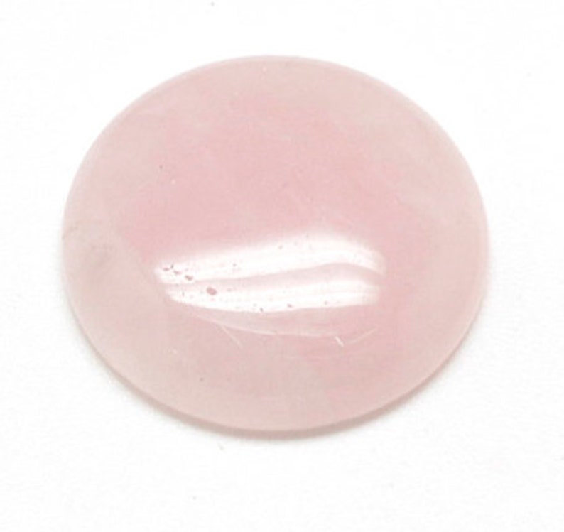 QUARTZ ROSE gemme pierre fine naturelle en cabochon rond en 8mm, 10mm, 14mm, 20mm, 25mm et 30mm : création bijoux, macramé pour 1 pièce