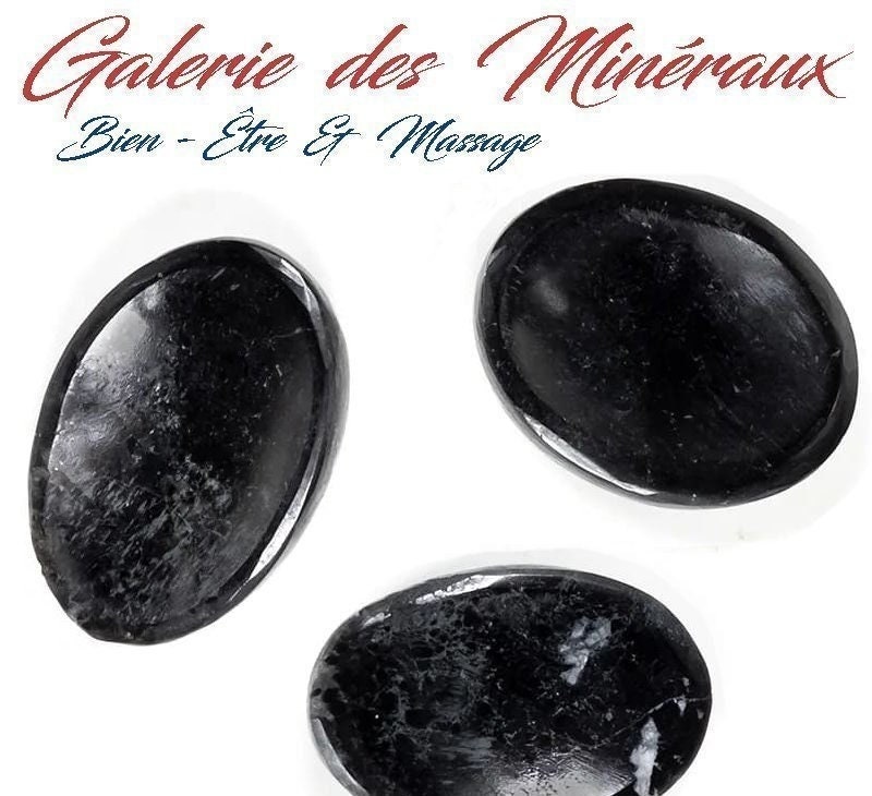 Tourmaline en Galet 40x30mm Pour Soin Apaisement Soulagement Pierres Minérales Lithothérapie Bien-Et