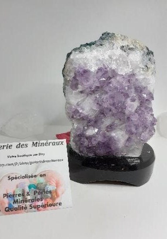 Druze Améthyste 903Gr sur Socle Lithothérapie Energies Positives