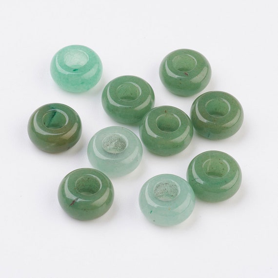 Perle En Aventurine Verte - 14mm - Trou De 3mm - Neuve - Pour Création Bijoux
