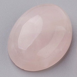 QUARTZ ROSE pierre naturelle en cabochon ovale en 10x8mm, 14x10mm, 18x13mm, 25x18mm et 40x30mm : création bijoux, macramé 1 seule pièce