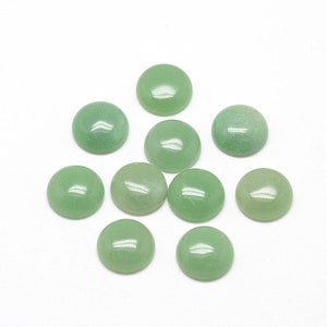 AVENTURINE VERTE gemme pierre fine naturelle en cabochon rond en 8mm, 10mm, 14mm et 20mm : création bijoux et loisirs créatifs image 2