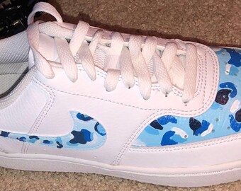 blue camo air force ones