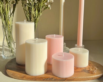 Column candle | Taper candle | Bougie | Modern Candle | Soy wax candle | Gift | Handmade candle | Minimalistic home decor