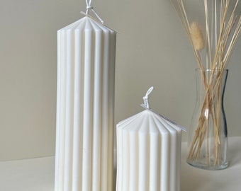 Soy wax candle| Column candle | Bougie | Gift | Home decor | Candle | Big candle | Taper Candle | Minimalistic candle