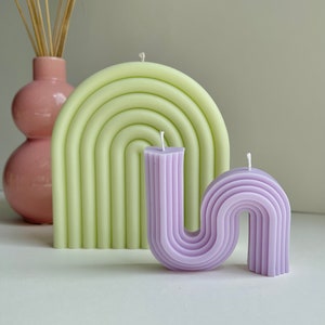 Arch candle Rainbow Candle Modern Candle Gift Bougie Minimalistic Candle Bougies Soy wax candles Birthday Gift image 5
