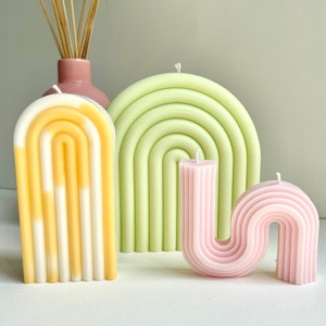 Arch candle | Rainbow Candle | Modern Candle | Gift | Bougie | Minimalistic Candle | Bougies | Soy wax candles | Birthday Gift |