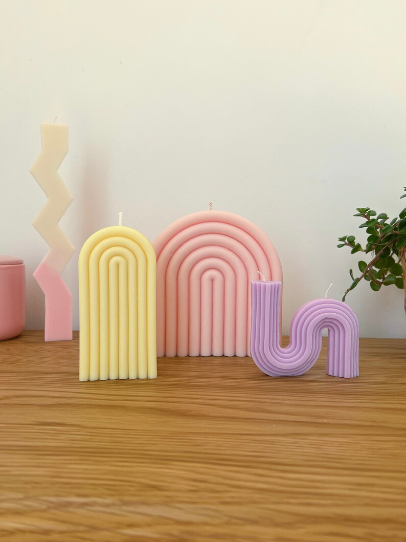 Arch Candle Rainbow Candle Modern Candle Gift Bougie Etsy