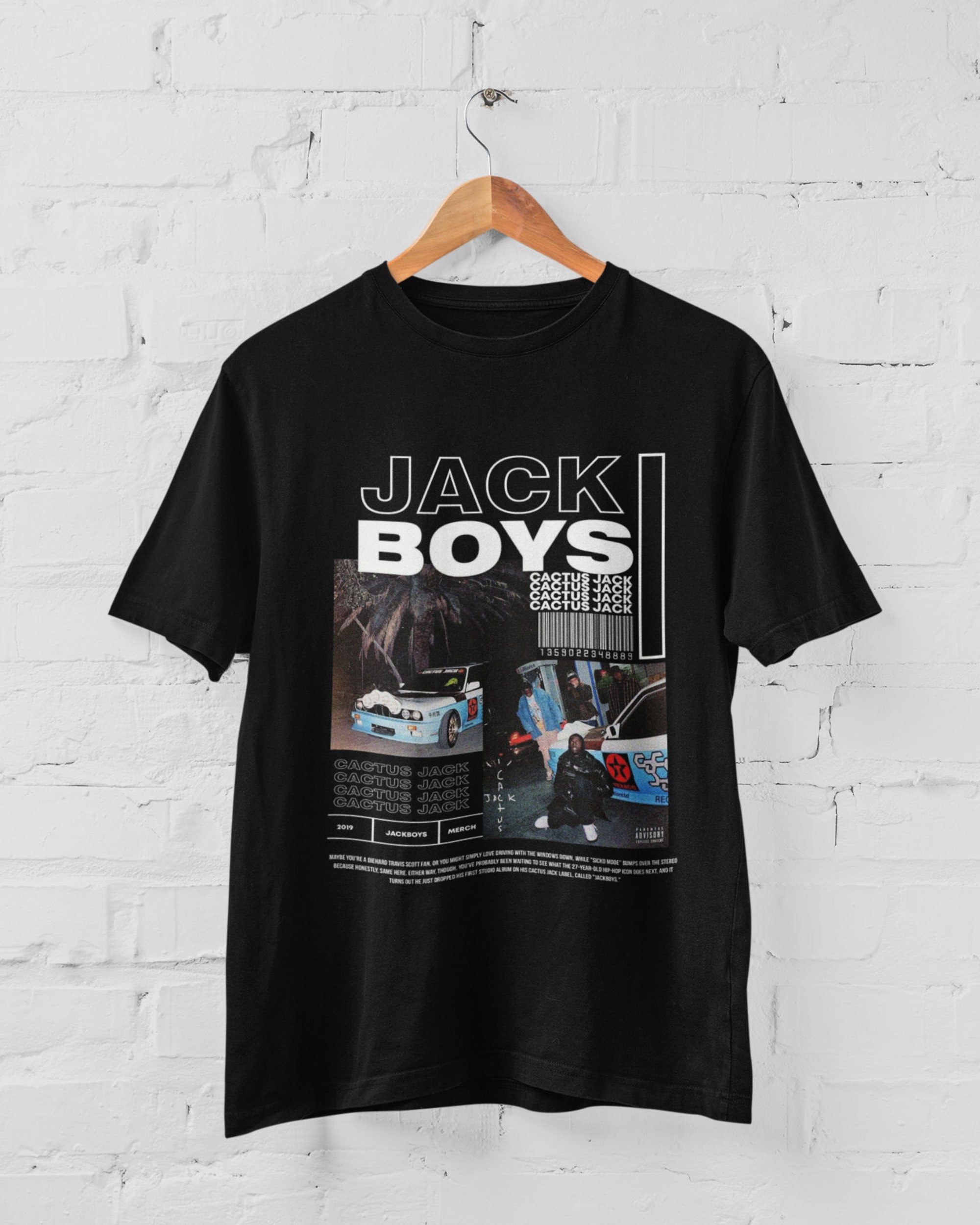 Discover Jackboys Kaktus Jack Travis Inspiriertes Album Style T-Shirt