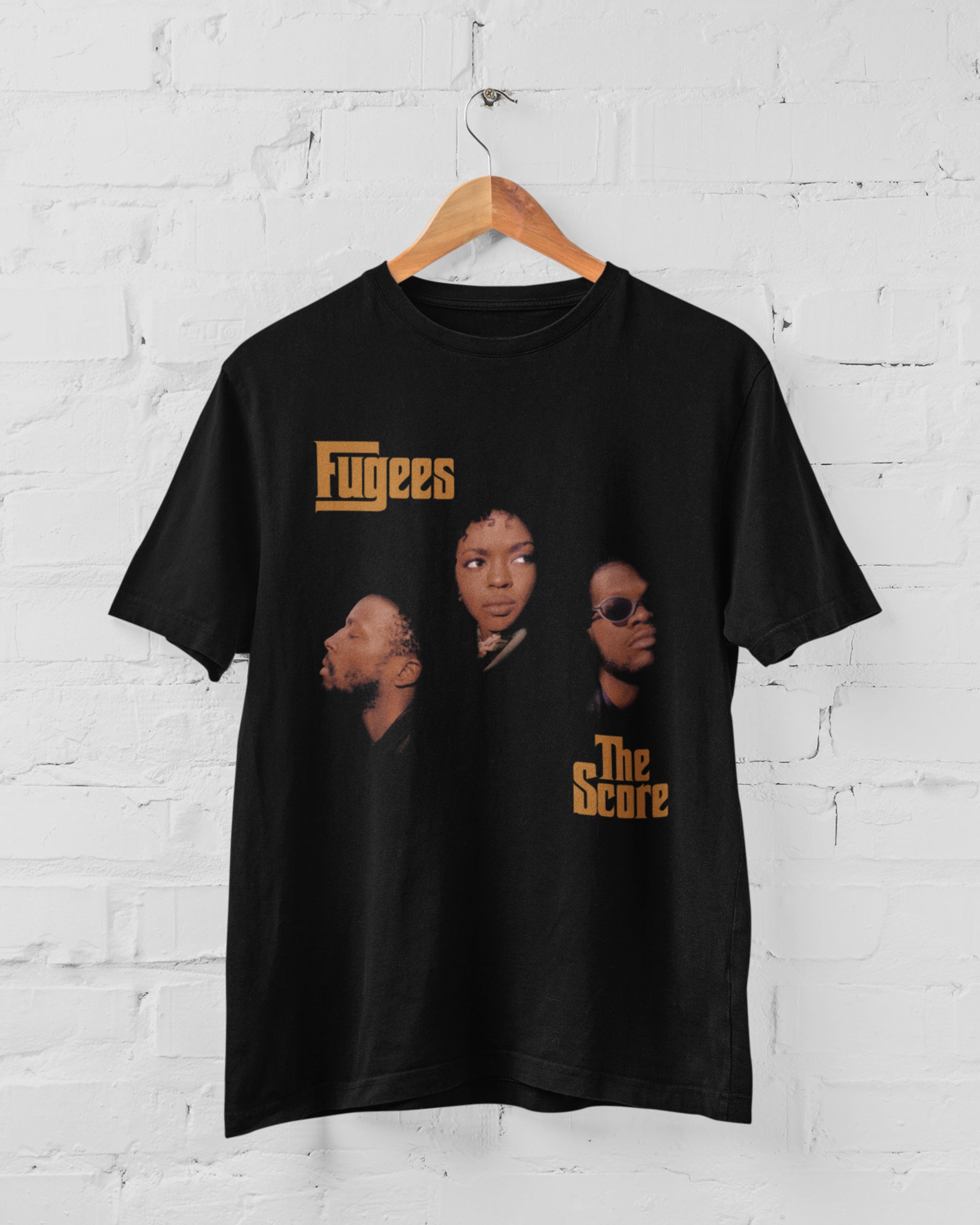 Discover The Fugees Inspired Lauryn Hill Graphic Tee Vintage 90's Album Cover Style T-Shirt in Black