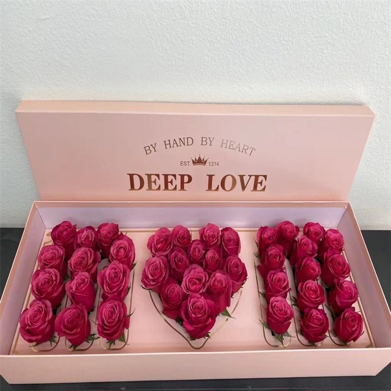 Deep Love Mom Flower Box for Mother's Day With Stock by 
