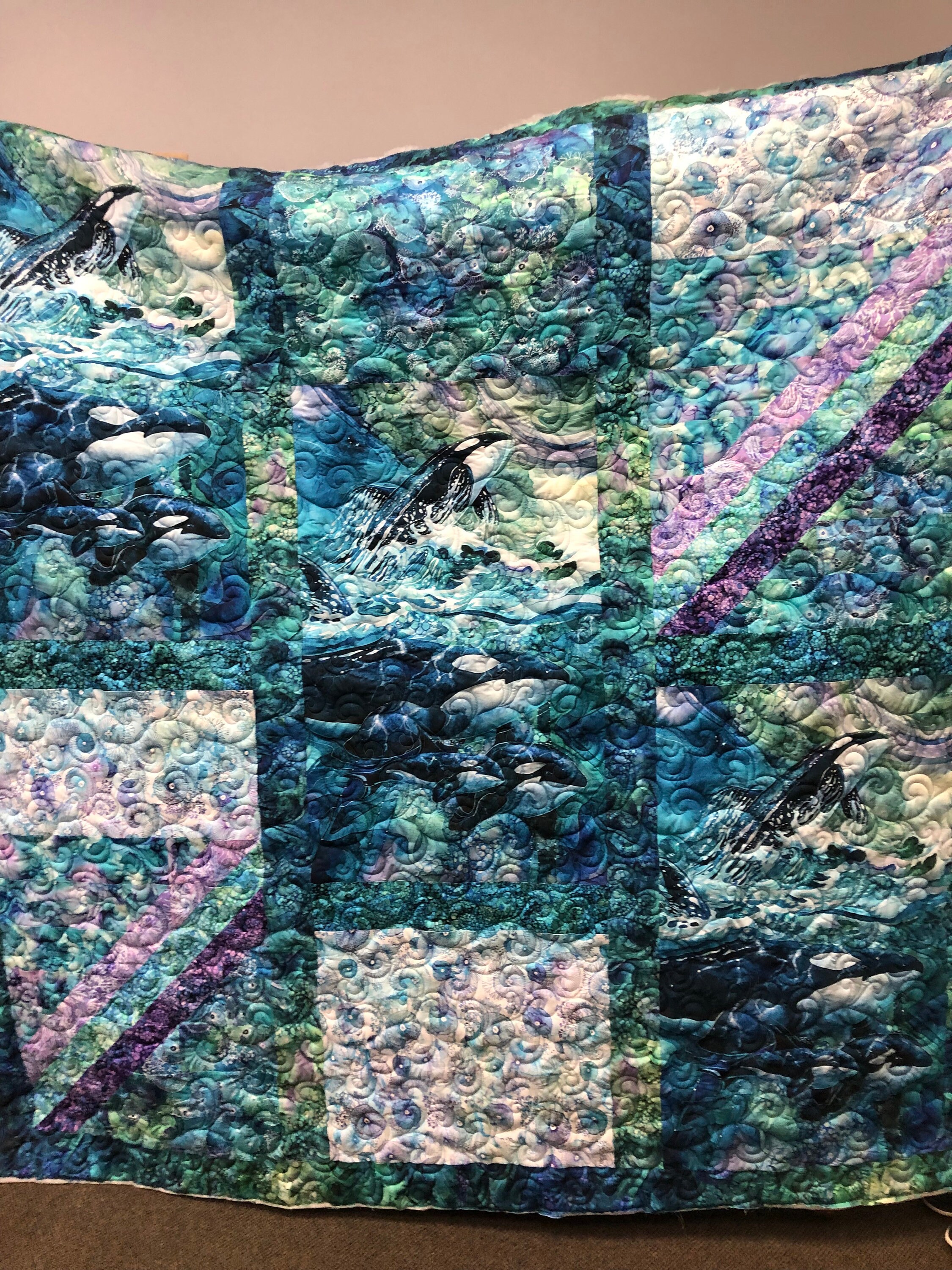 Northcott Fabrics Save the Whales Quilt Kit With Whales Song Etsy