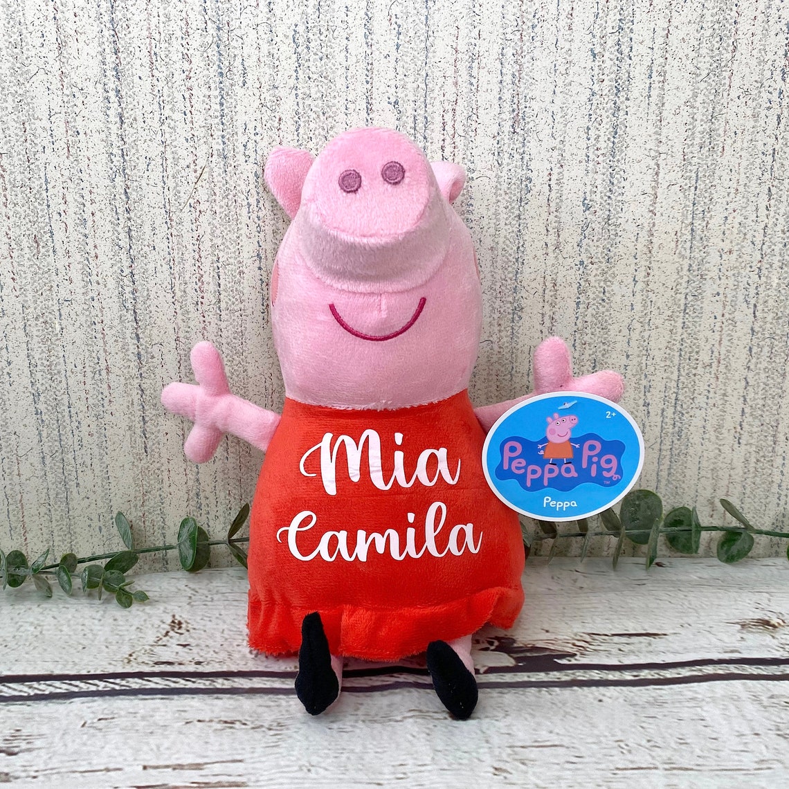 Personalized Peppa Pig Gift, Personalized Stuffed Animal, Baby Shower