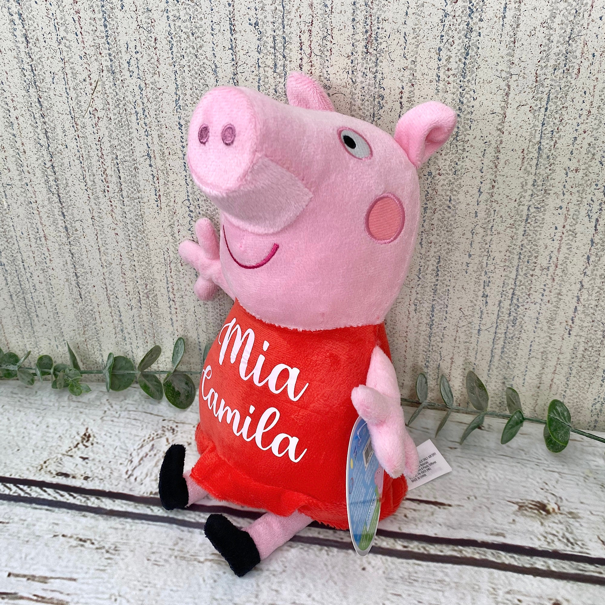 Personalized Peppa Pig Gift, Personalized Stuffed Animal, Baby Shower
