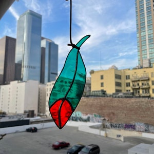 Feather stained glass