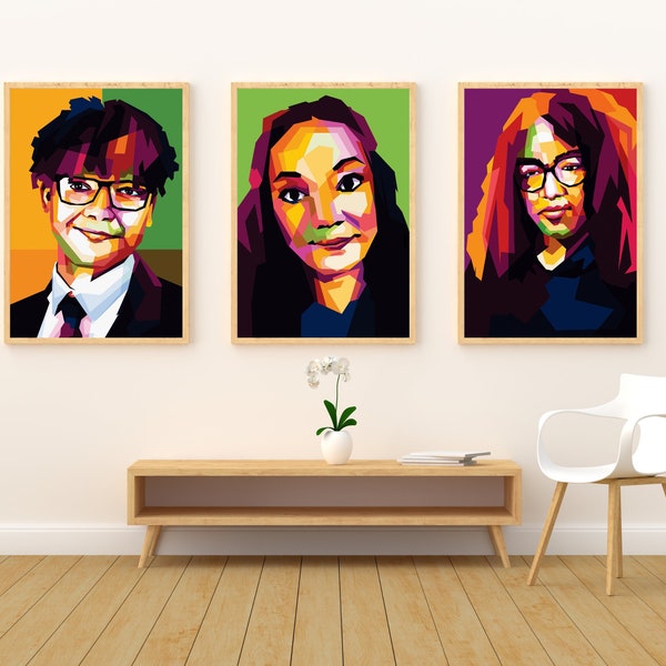 custom pop art portrait for gift to your friend or family Create your photo into awesome wpap pop art Profile Picture Avatar Photo gift art