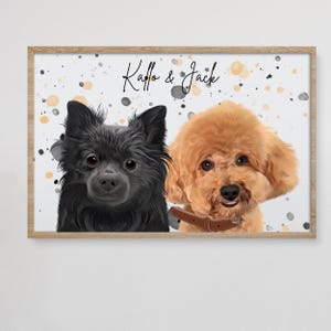 Dessinez votre portrait d'animal de compagnie à partir de la fusion de plusieurs photos Cadeau pour amoureux d'animaux de compagnie pour propriétaire de chien Dessin personnalisé Chat Souris Perroquets Cheval poney Impression Royaume-Uni
