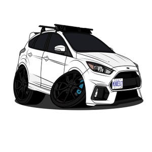 Car Cartoon Illustration Custom Truck Enthusiast Caricature Drawing Chabi Funny Jeep Portrait from Photo Bike Lover Bus Driver Owner Gift DP