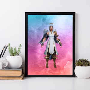Stampa di personaggi di gioco ad acquerello o PDF stampabile per decorazioni murali personalizzate, poster per camera da letto per ragazzi amanti dei giochi, set di 3, 6 e 9 per adolescenti