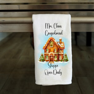 Gingerbread Shoppe- Kitchen Towel Sublimation Designs - PNG Design - Digital Download