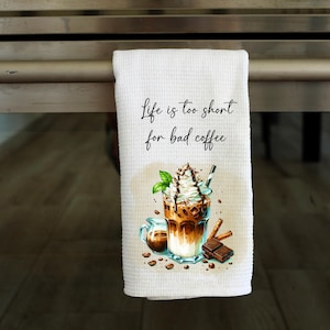 Coffee - Kitchen Towel Sublimation Designs - PNG Design - Digital Download
