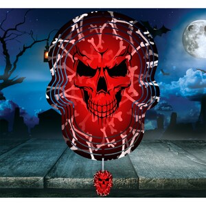 Skull windspinner sublimatie - Skull and Bones - Skull windspinner met staartontwerp - png-ontwerp
