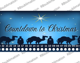 Candy Cane Countdown - 3 Wisemen - Advent Sublimation Design - Digital Download PNG
