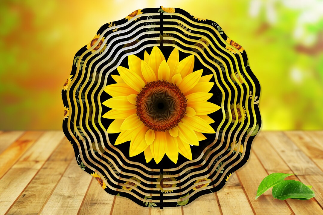 Wind Spinner Sublimation - Sunflowers - Wind Spinner Design - 10 Inch ...