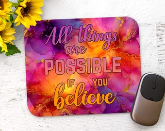 Inspirerend citaat - rechthoekige muismat sublimatie - muismat PNG-ontwerp direct downloaden