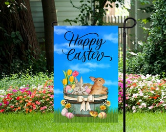 Happy Easter - Garden Flag 12"x 18" - Sublimation Garden Flag Design - PNG Digital Download